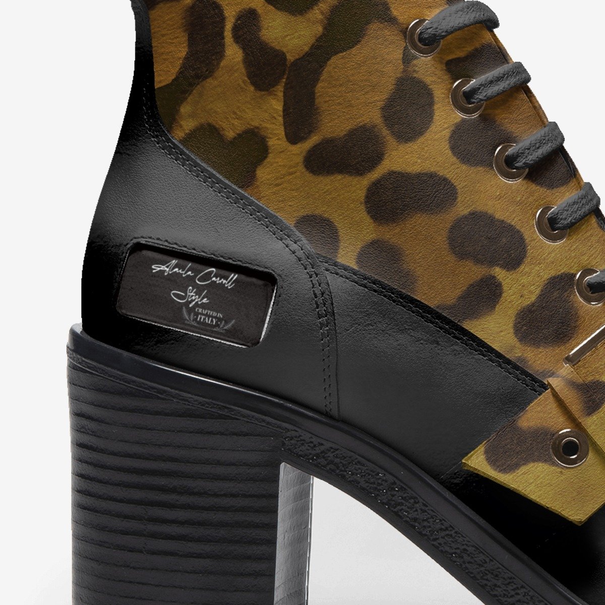 Laced Sporty Boot Black & Jaguar