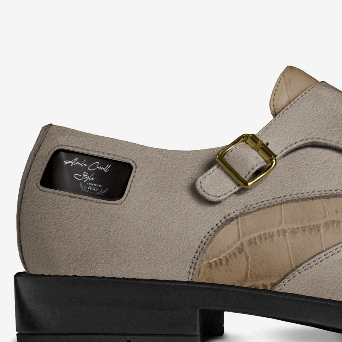 Traditional Monk Strap Tan & Croc