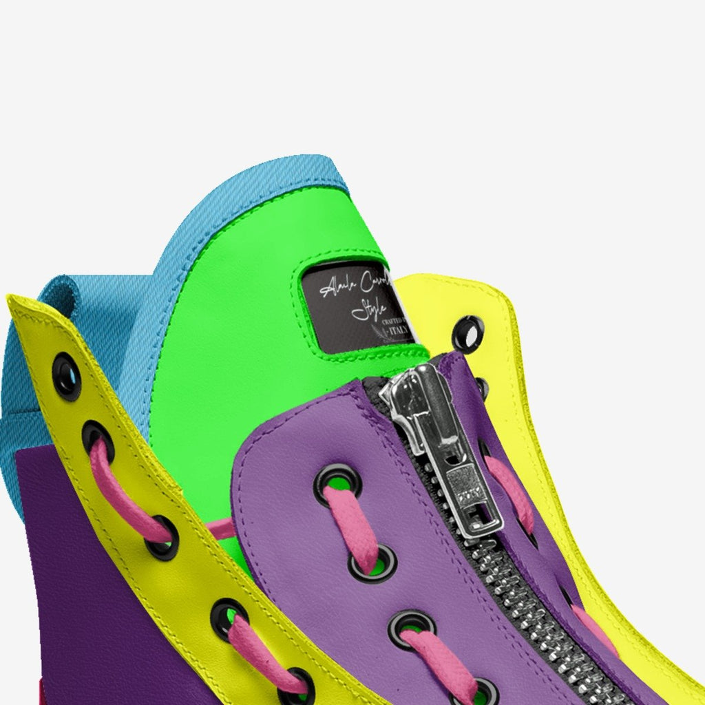 Designer Zipper High-Top Rainbow