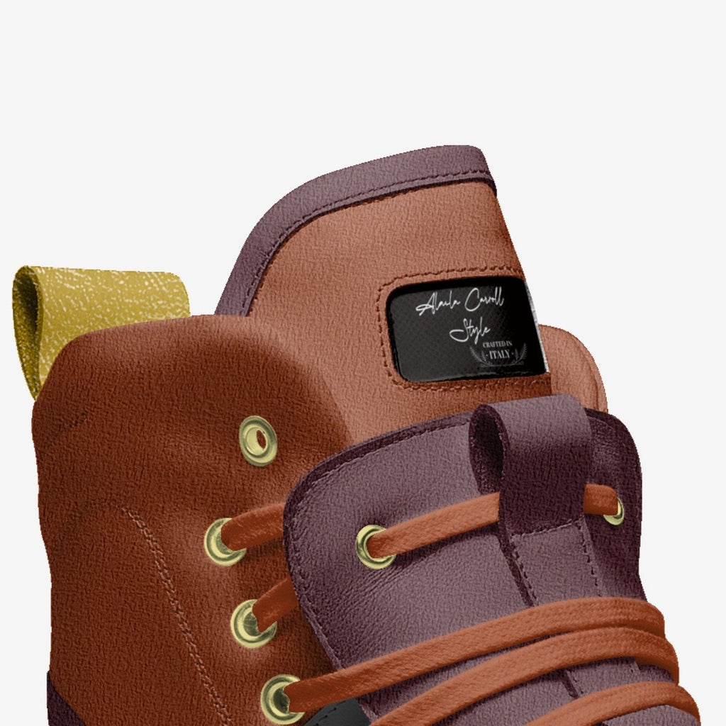 Designer Laced High-Top Black, Gold, Wine, & Redskin
