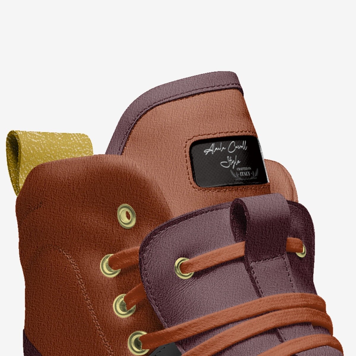 Designer Laced High-Top Black, Gold, Wine, & Redskin