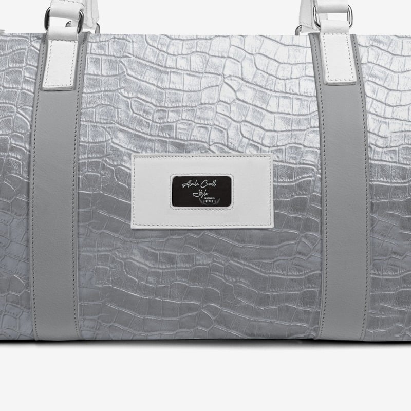 DESIGNER LUXE TRAVEL BAG Silver