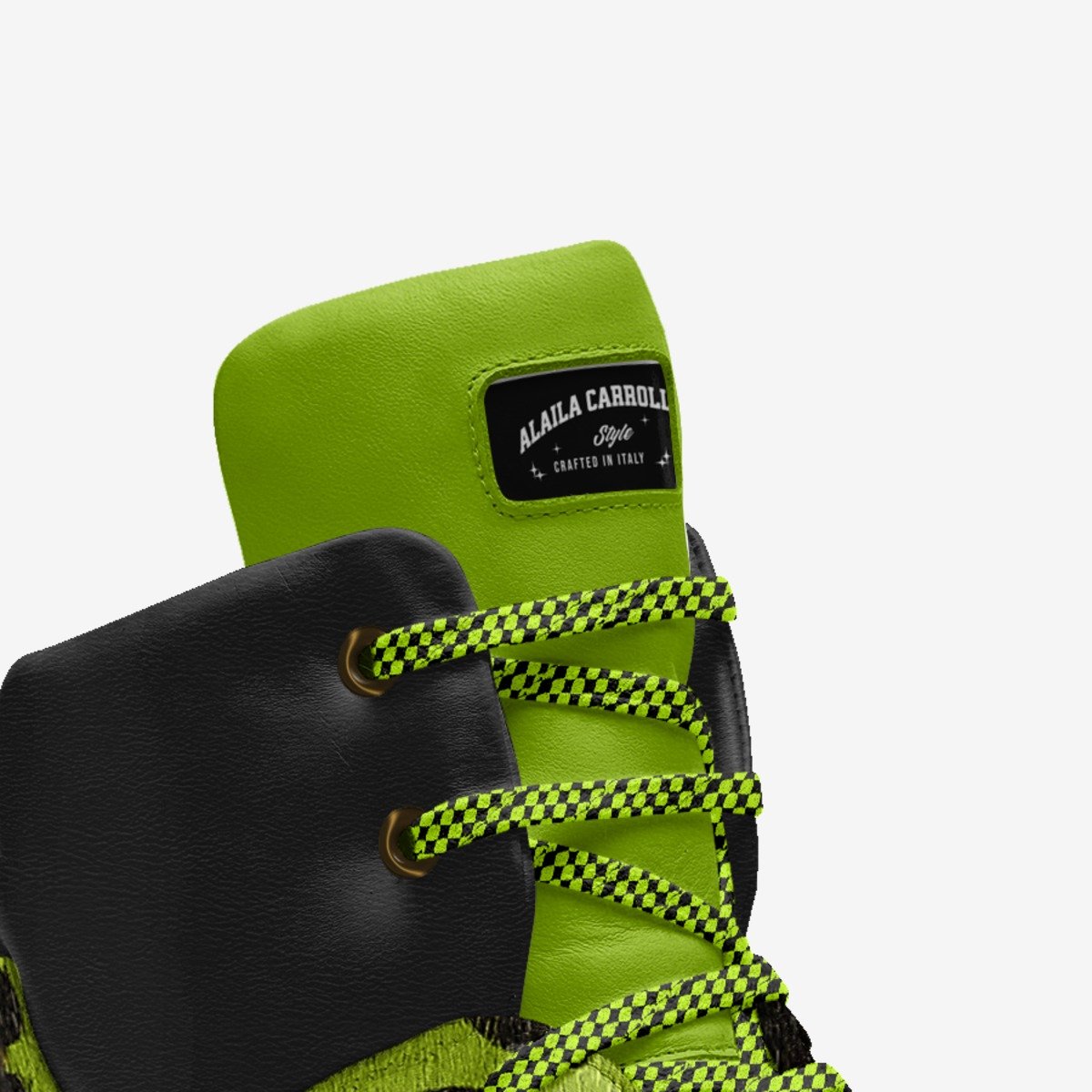 Basket Chunky Design Green & Black
