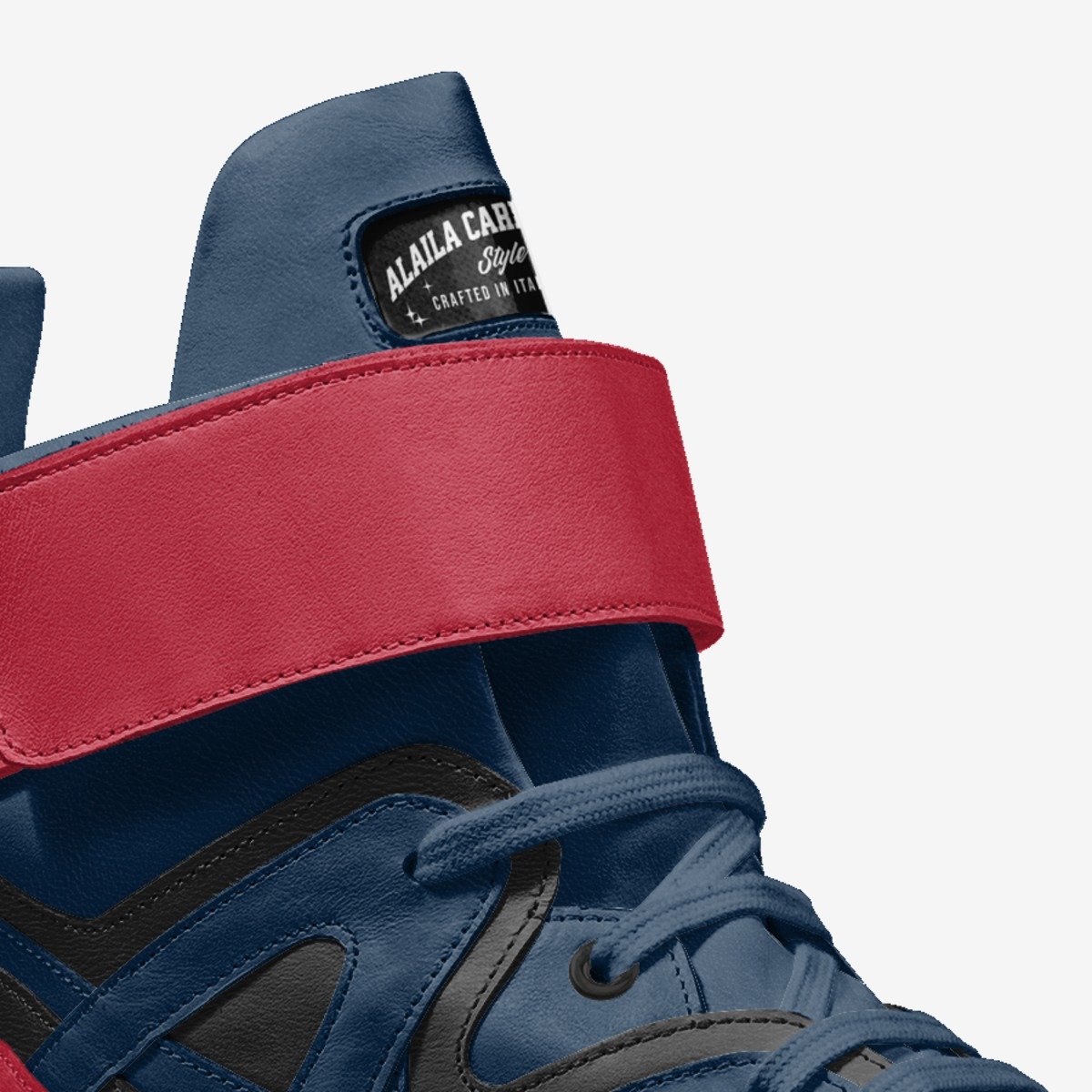 CONTEMPORARY STRAP HIGH TOP Red, Navy, Black, and White