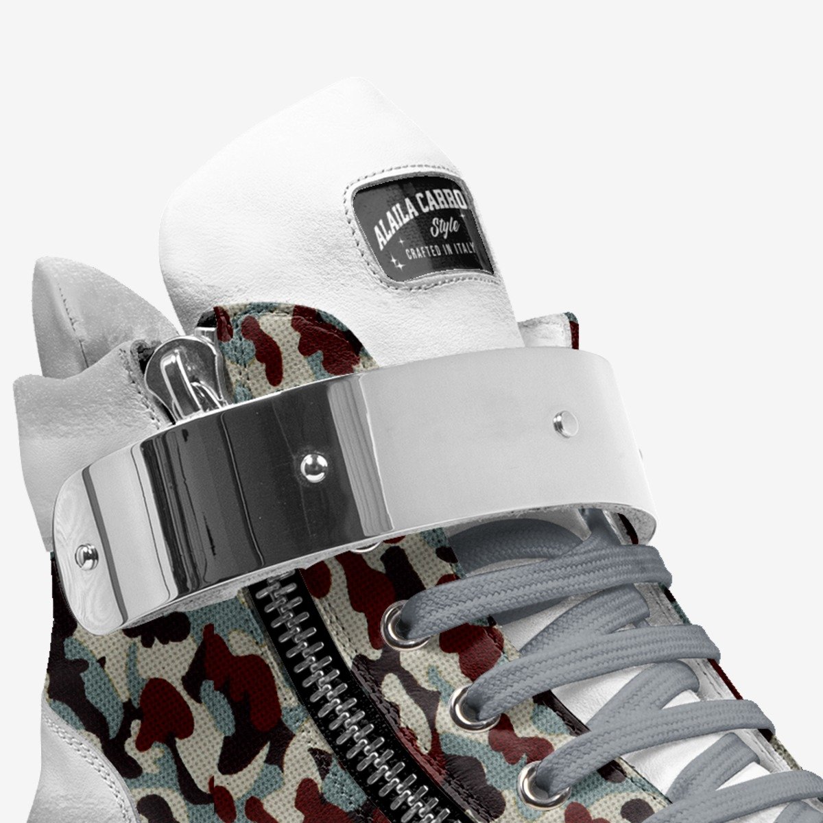 Metal Double Belt Series White & Grey Textyle