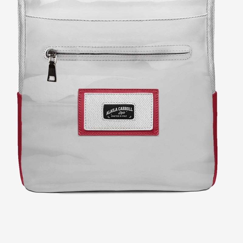 DESIGNER LUXE URBAN MINIMAL BACKPACK Red & White