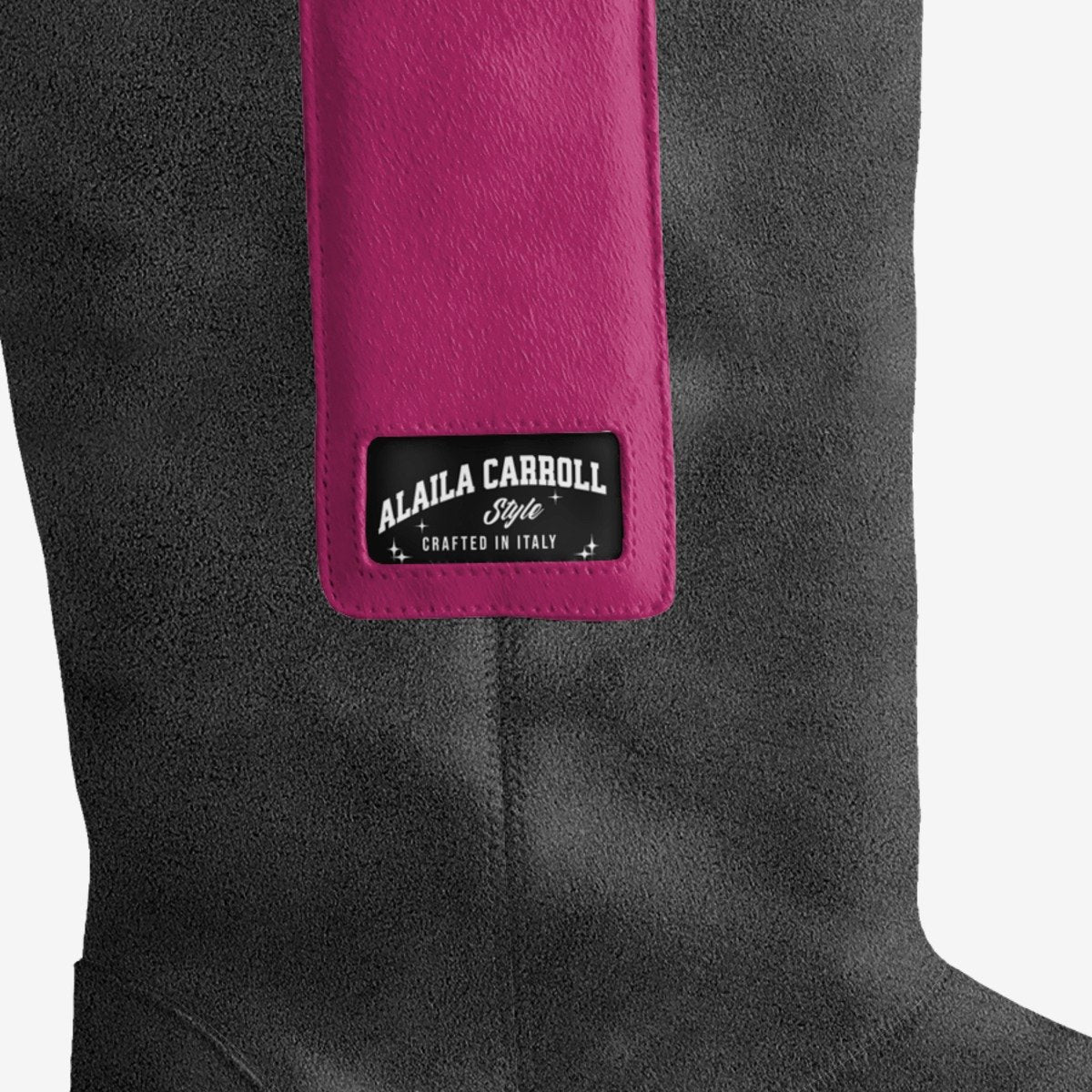Flap Mid-Boot Dark Grey and Passion Pink