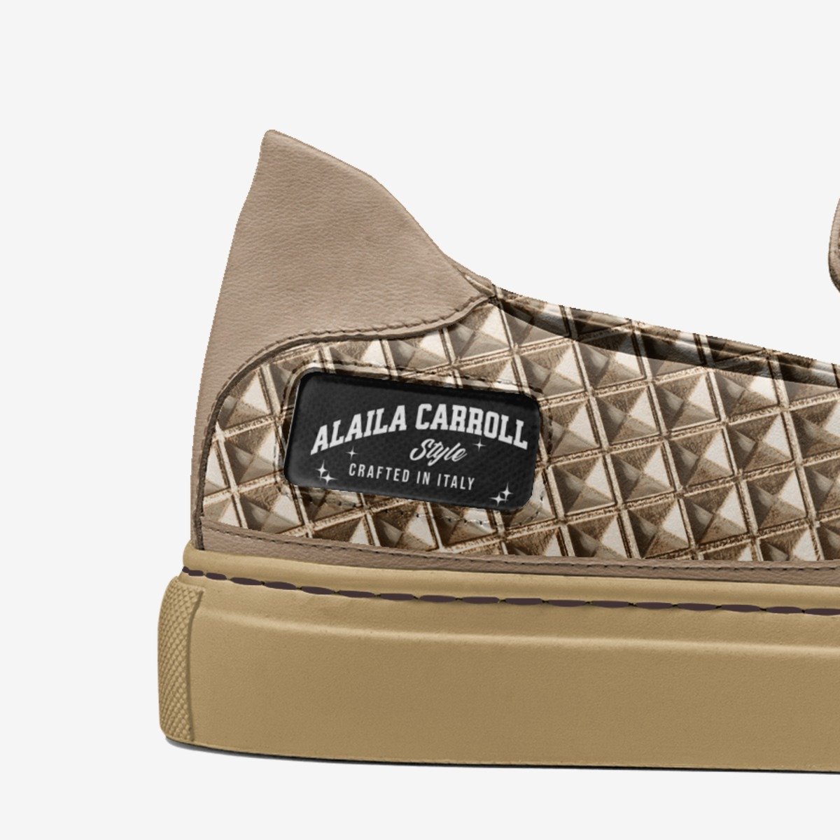 CLASSIC METAL SLIP-ON SNEAKER Tan & Textile