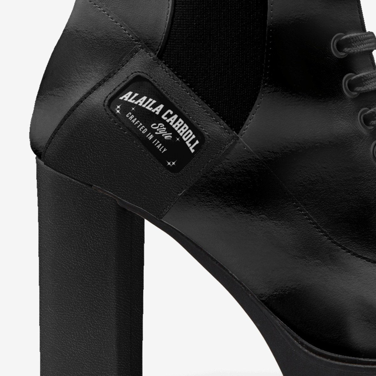 Laced Designer Boot Black