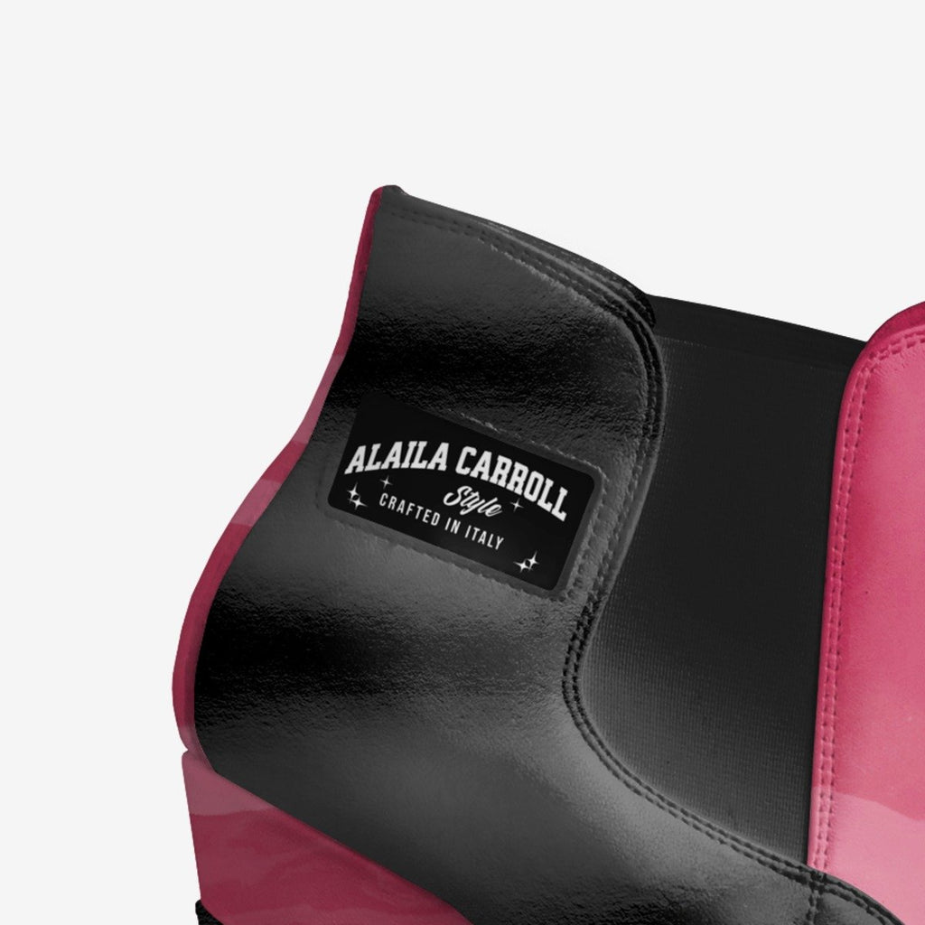 Wedge Ankle Boot Pink & Black