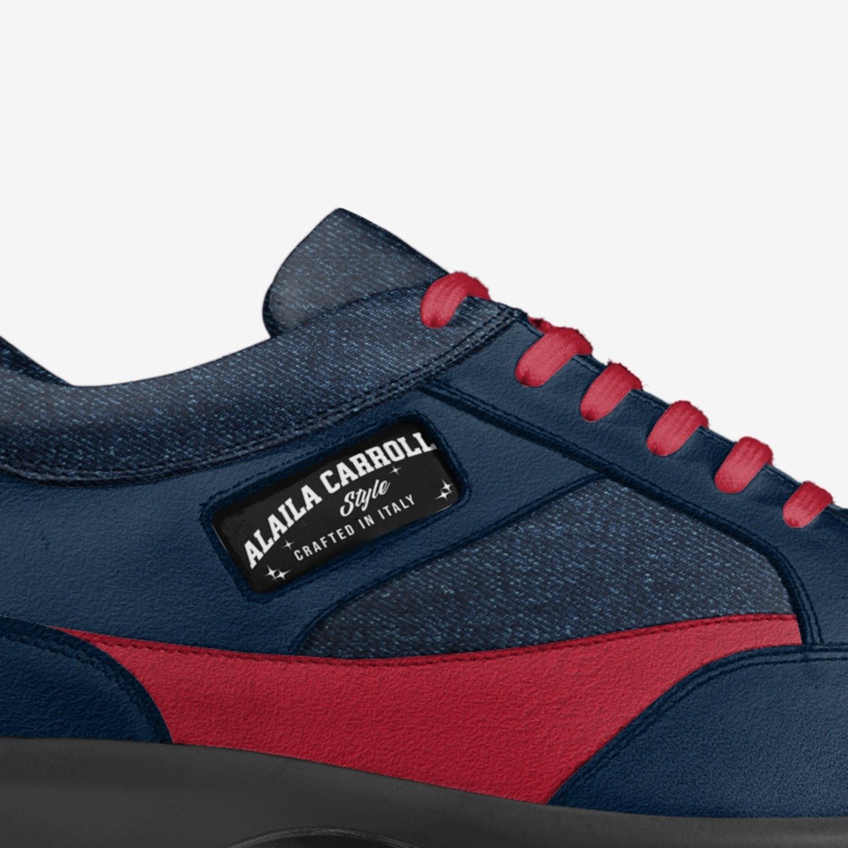 Fashion Walking Sneaker Navy, Red, & Denim
