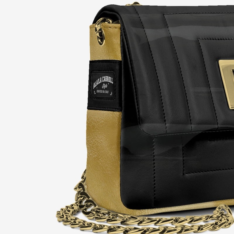 DESIGNER LUXE ELEGANT DRESS BAG Black & Gold