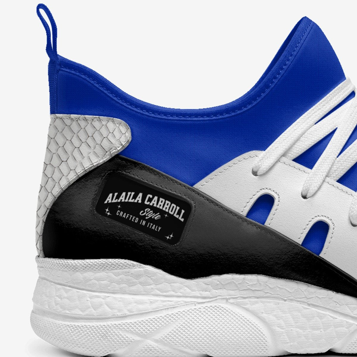 Contemporary Sock Runner Blue, White, & Black