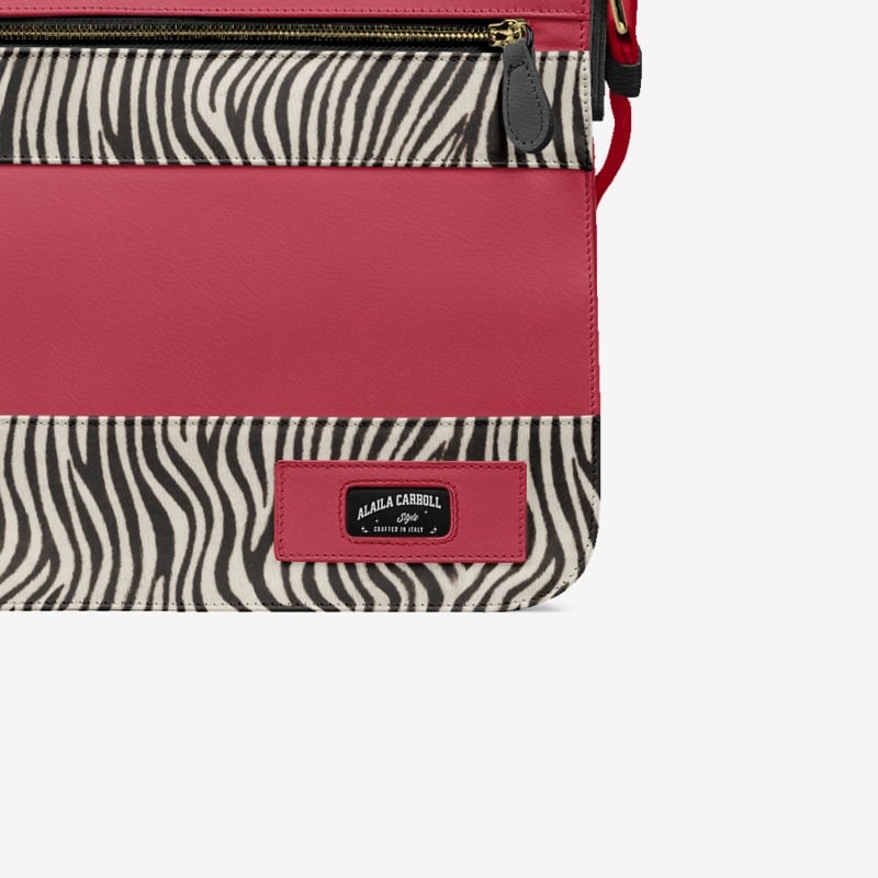 DESIGNER LUXURY URBAN MESSENGER BAG – Red, Black, & Zebra