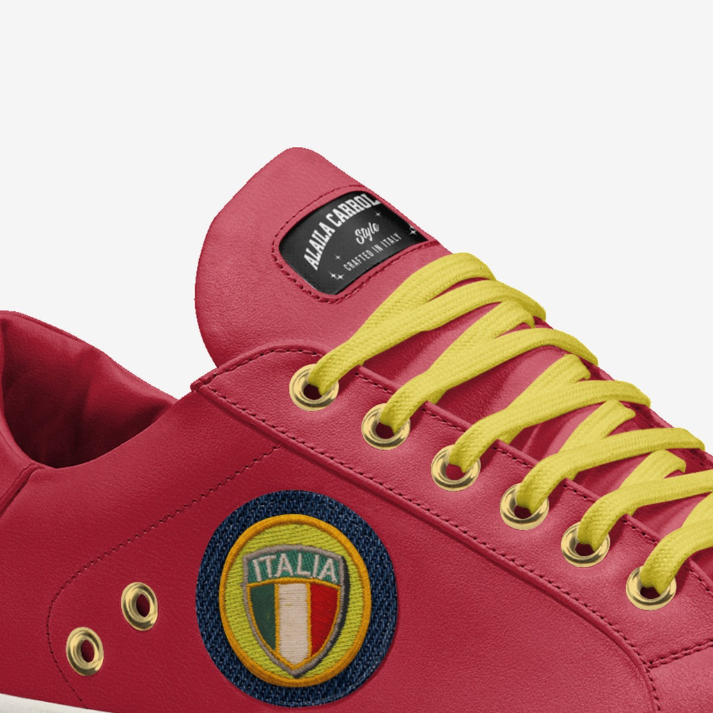 ECO VINTAGE LOW TOP – Red & Yellow with Italia Patch