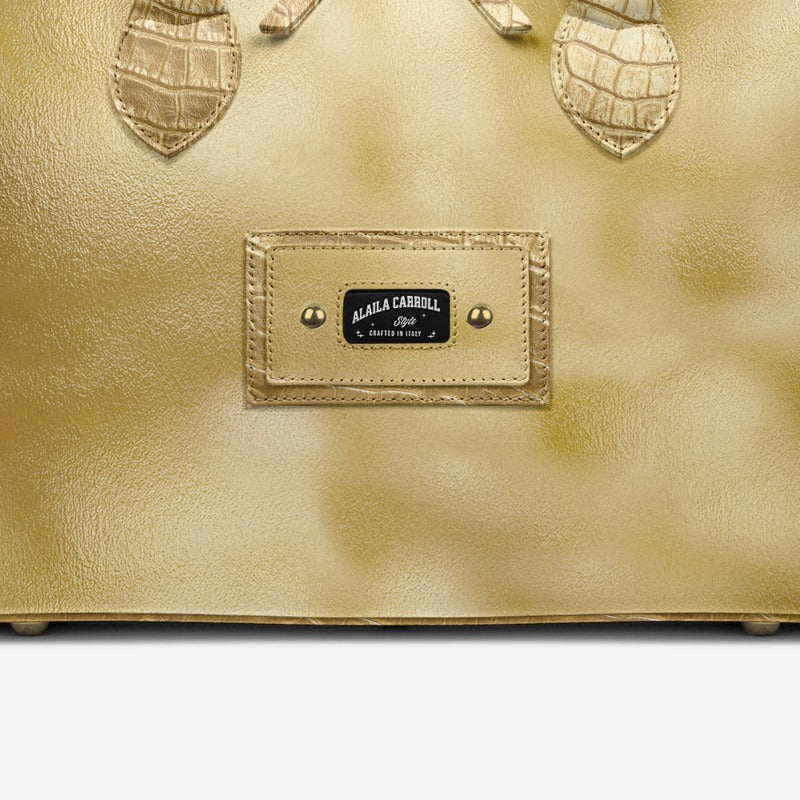 Designer Luxury Fashion-Chic Bag Gold & Gold Croc – Timeless Elegance, Unmistakable Luxury