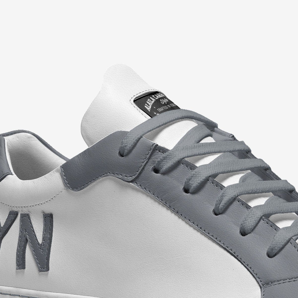 Contemporary Low Top White & Grey