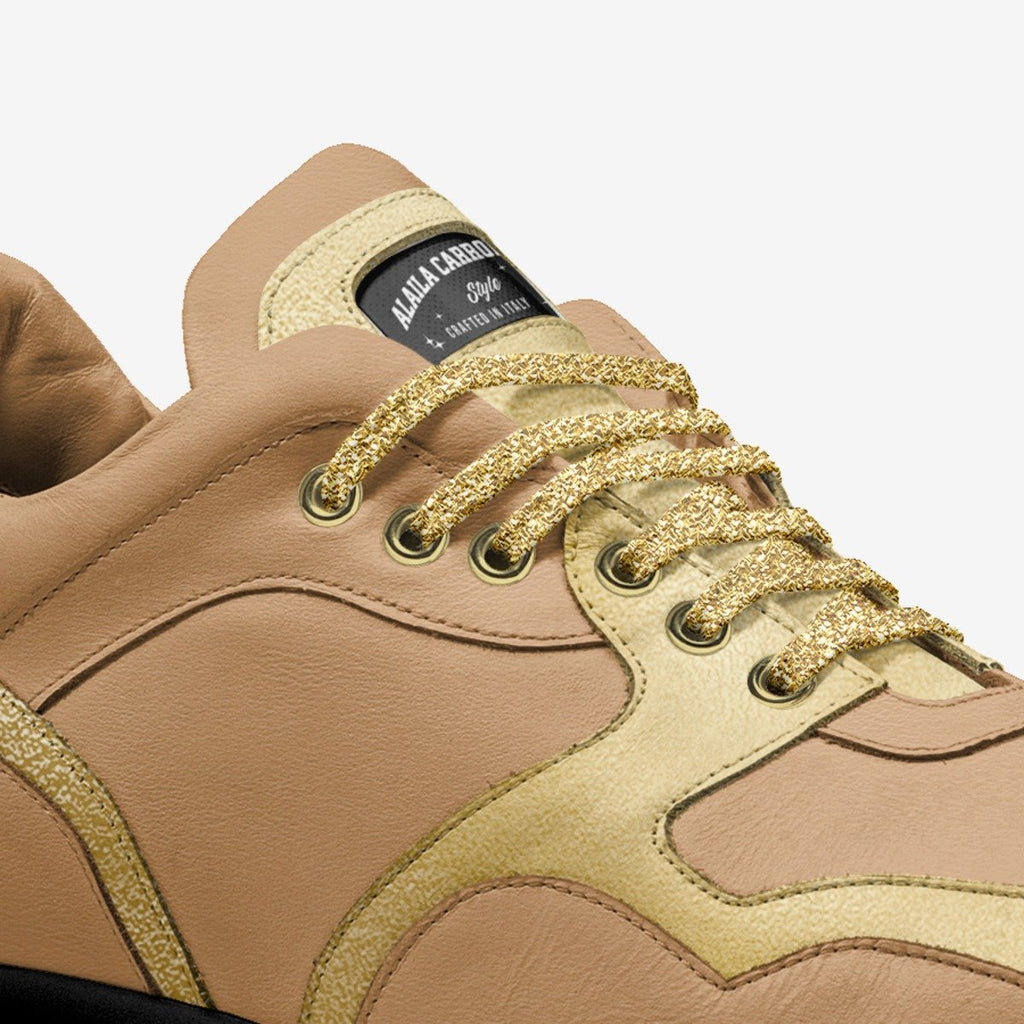 WALKER LOW TOP Tan & Gold