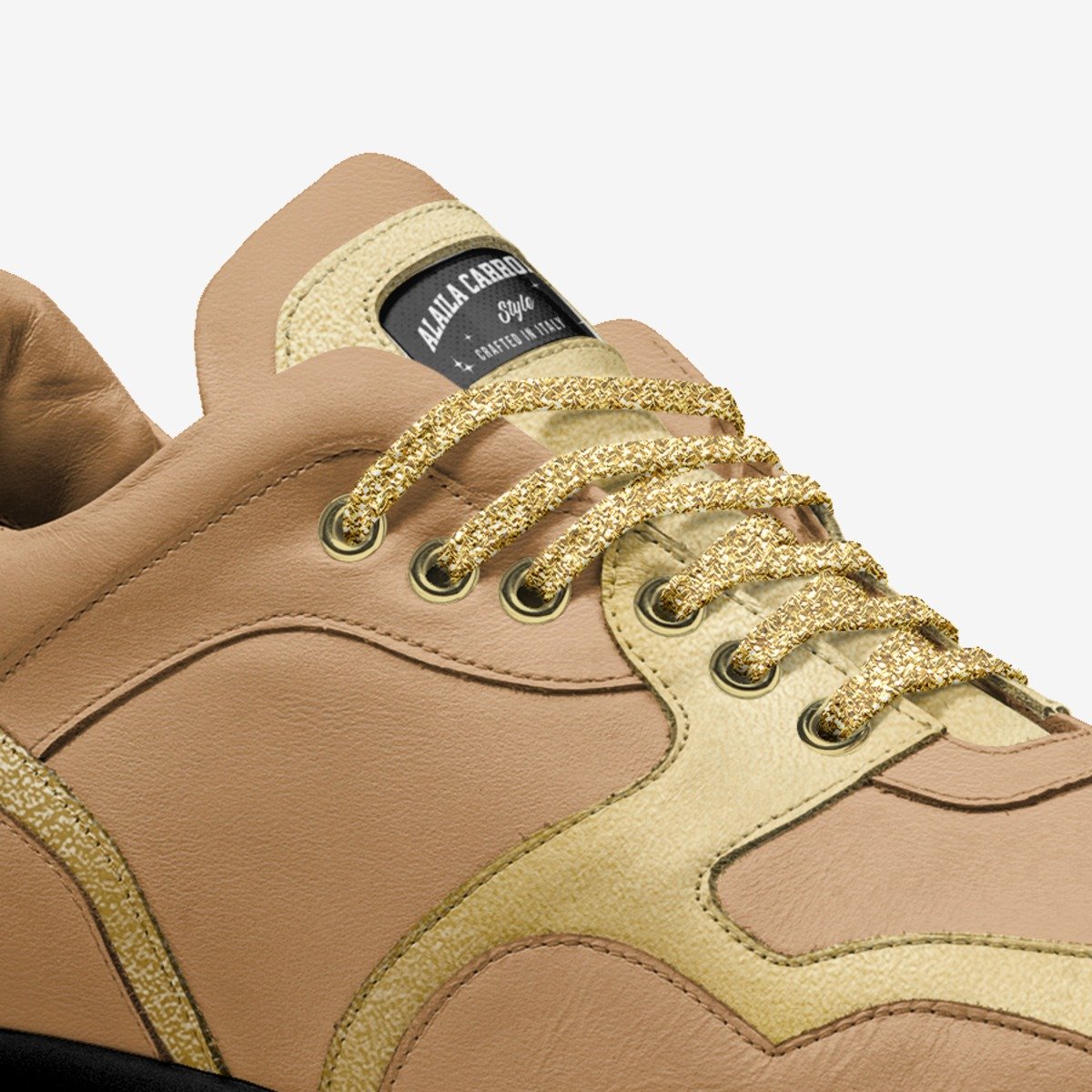WALKER LOW TOP Tan & Gold