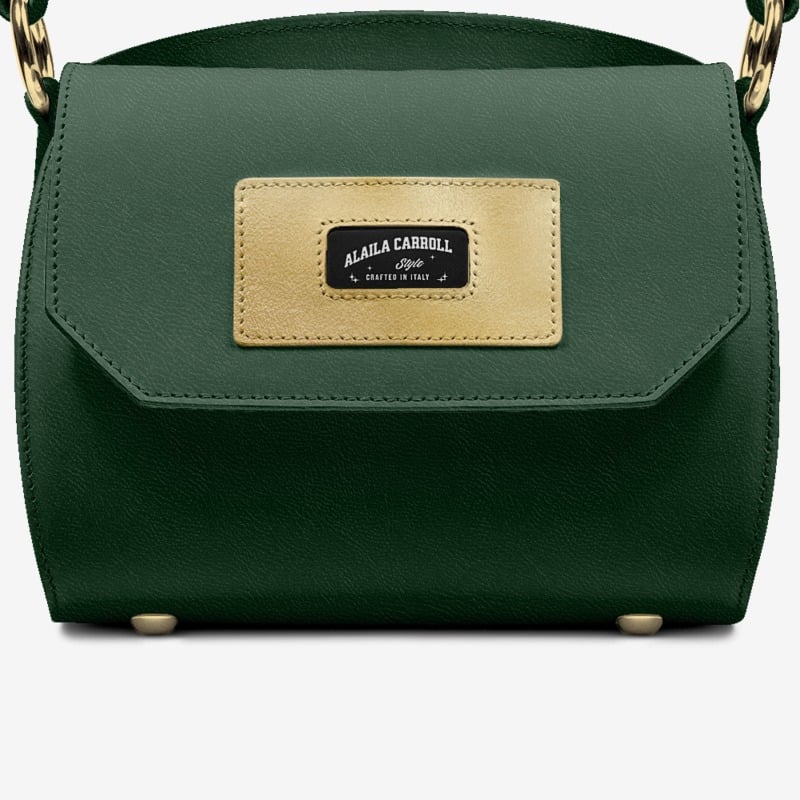 DESIGNER LUXURY ELEGANT-FASHION BAG – Emerald & Gold