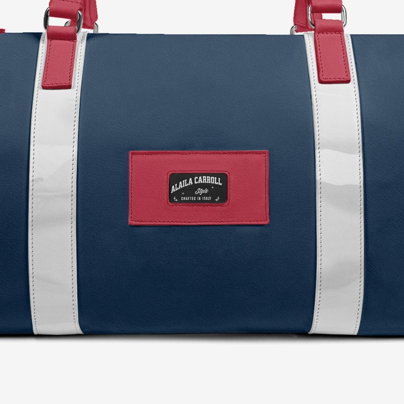 DESIGNER LUXE TRAVEL BAG Red, White, & Blue