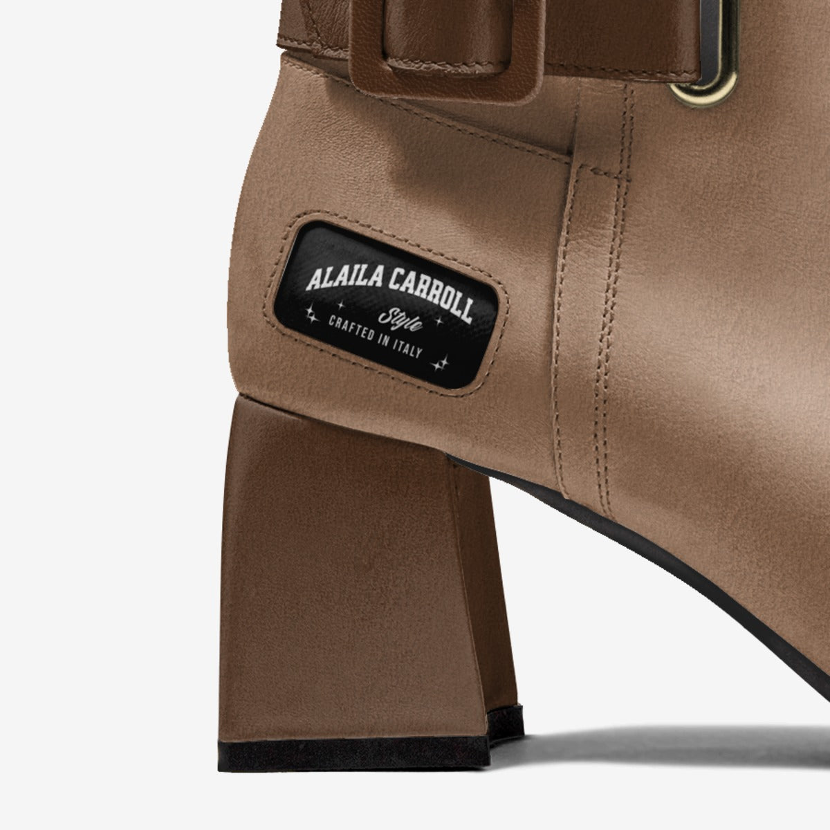 LUXE HEEL BELT HIGH TOP – Cognac & Saddle Brown