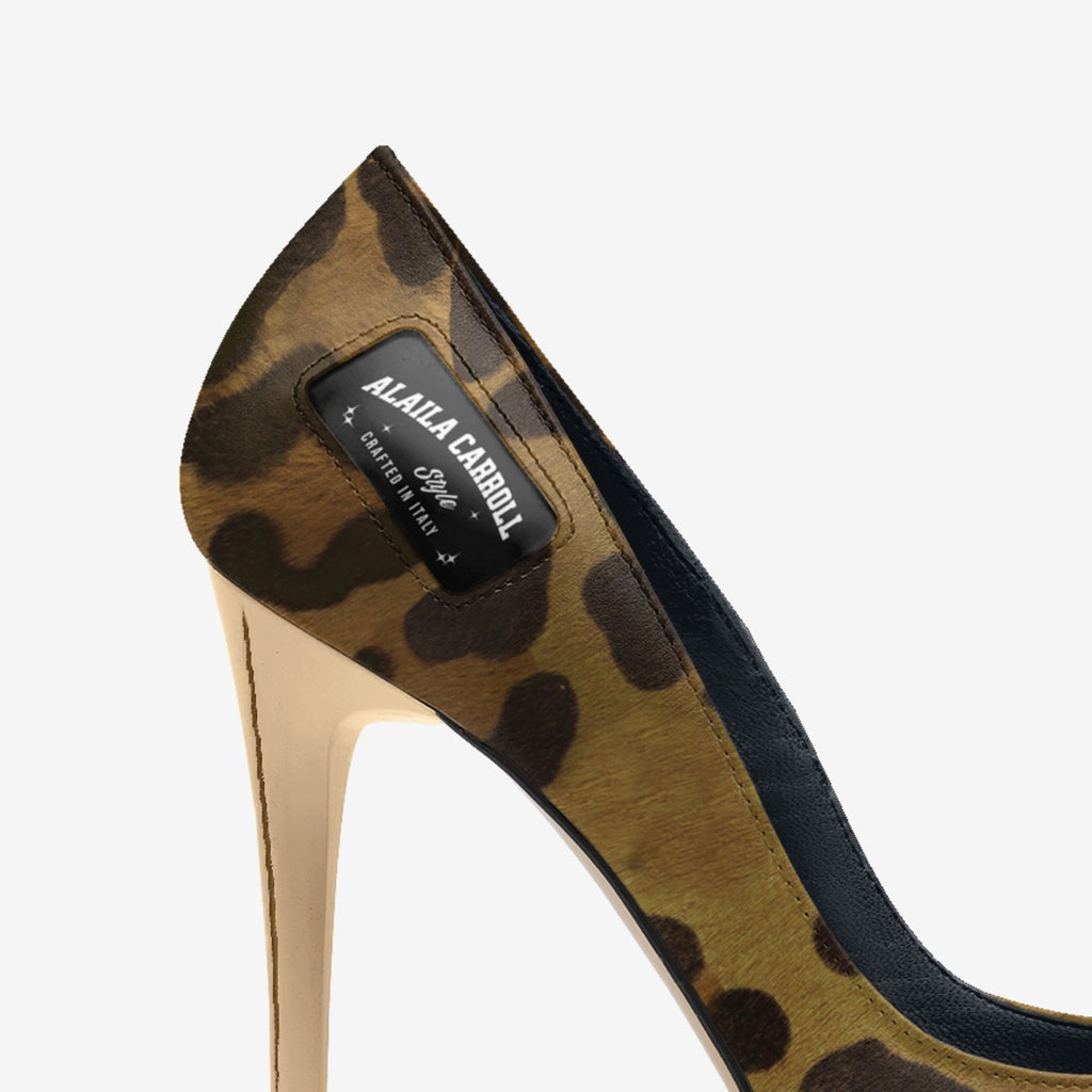 FULL CUT HIGH HEEL – Leopard with Gold Heels