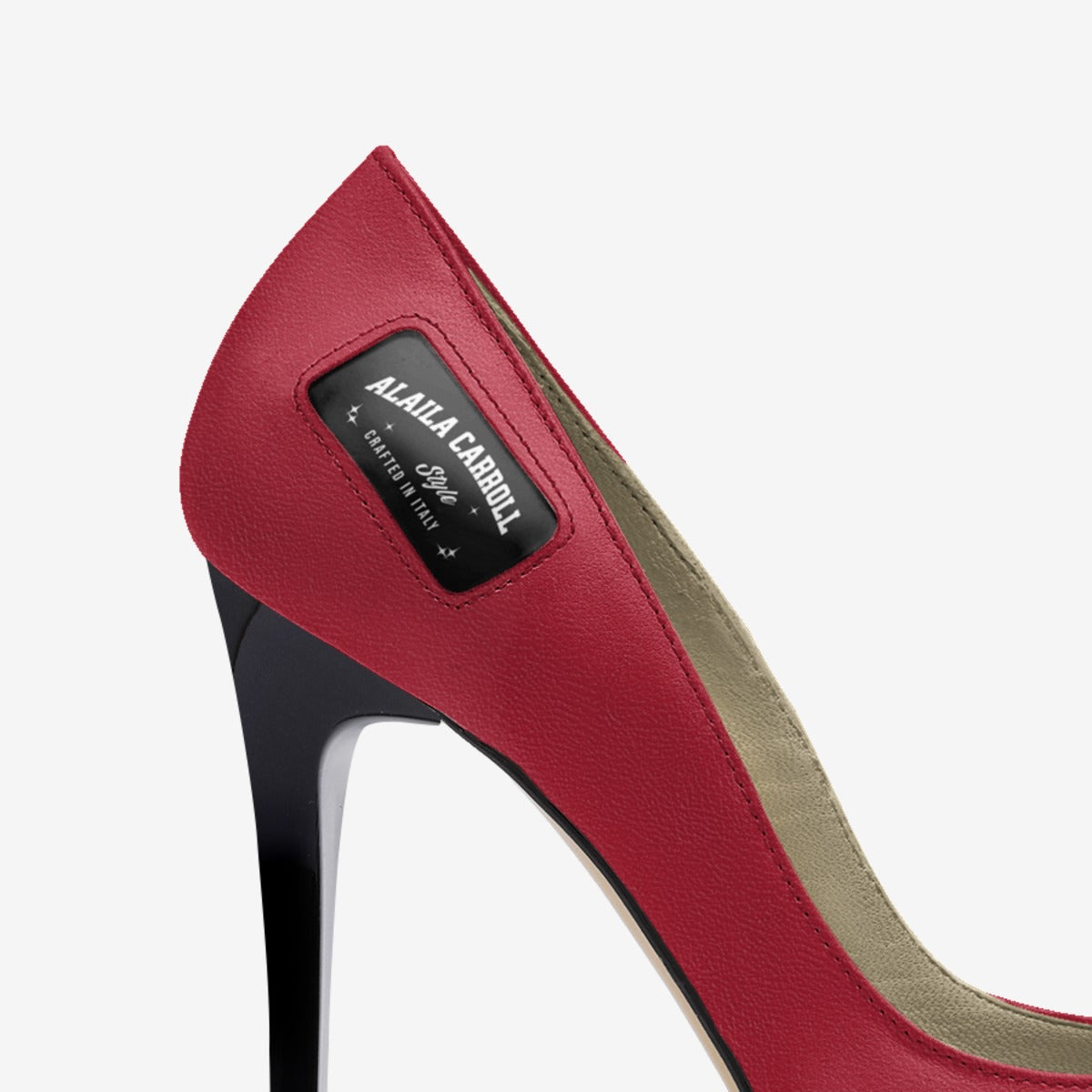 FULL CUT HIGH HEEL – Red with Black Heels