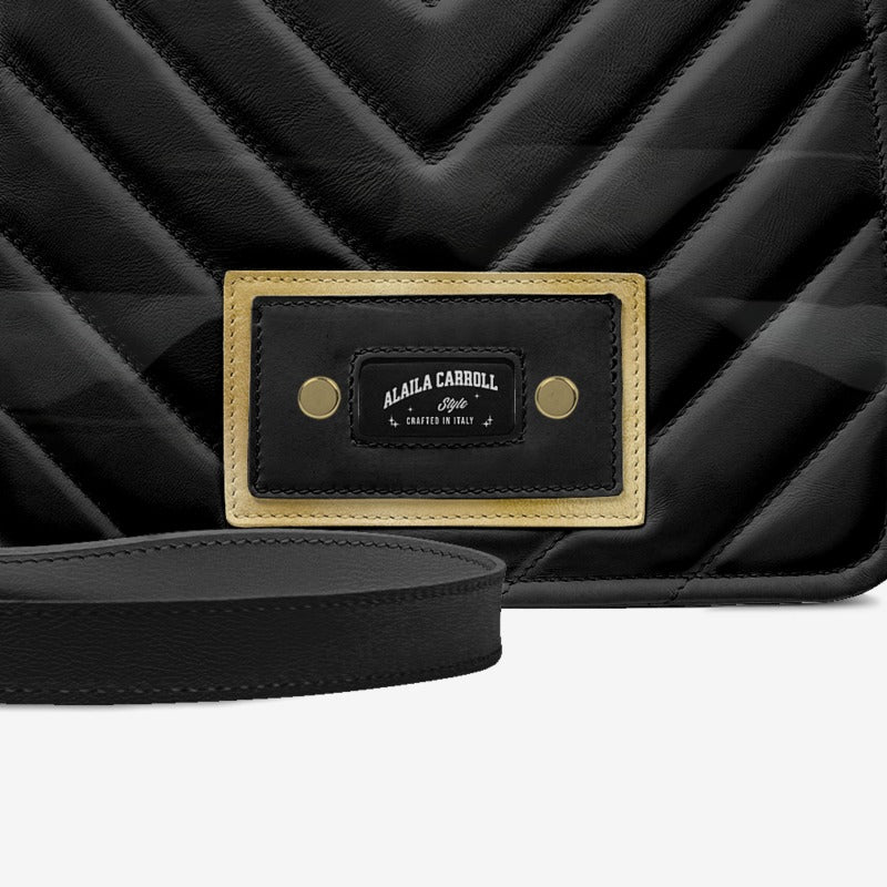 DESIGNER LUXURY FASHION-URBAN BAG – Black & Gold
