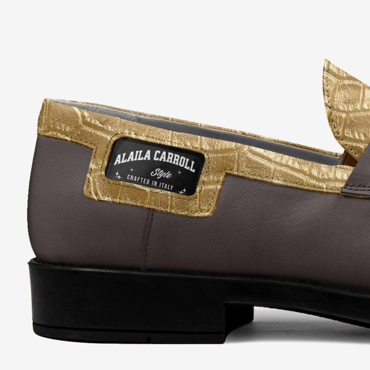 Luxe Classic Loafer Dark Brown & Gold