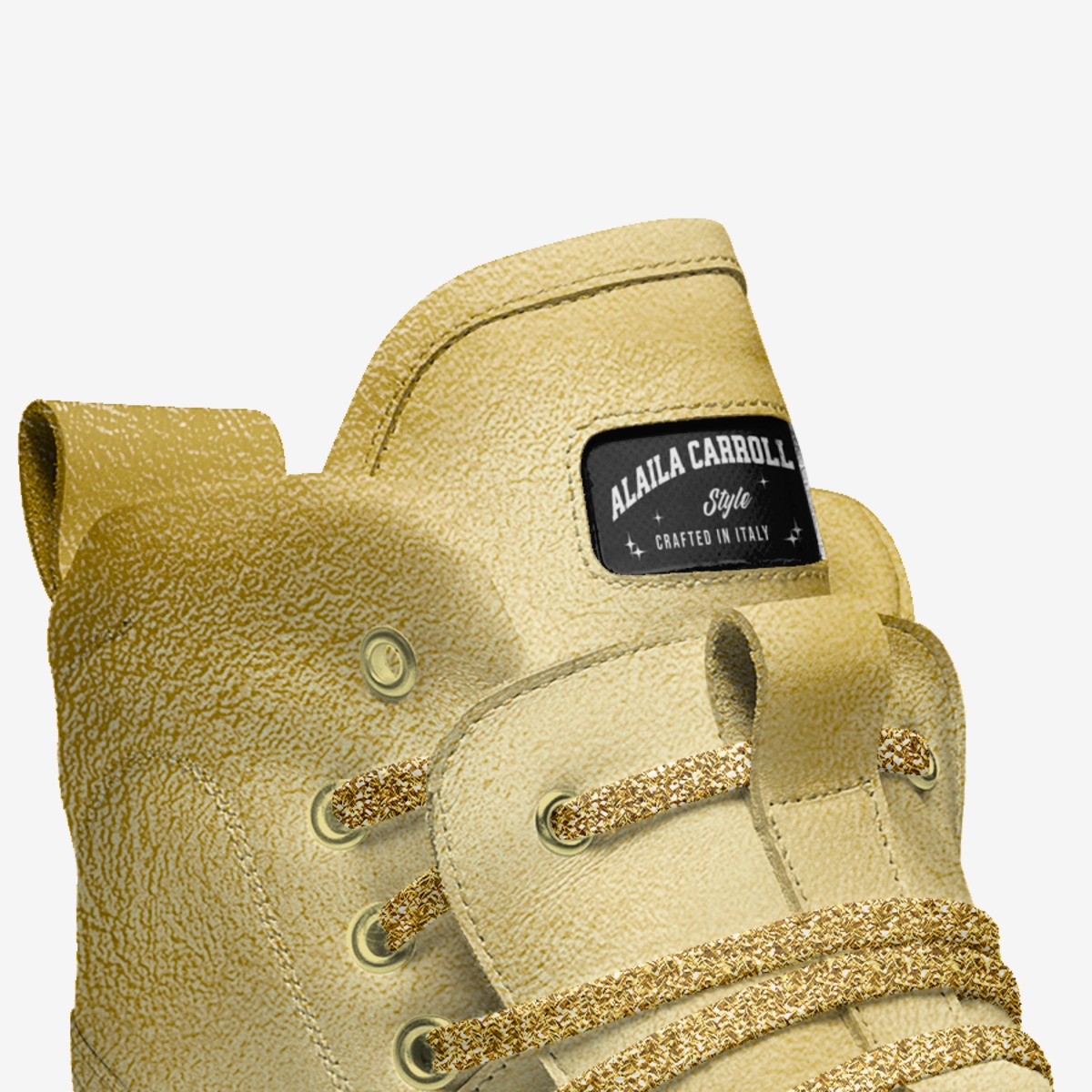 DESIGNER LACED HIGH-TOP – Gold