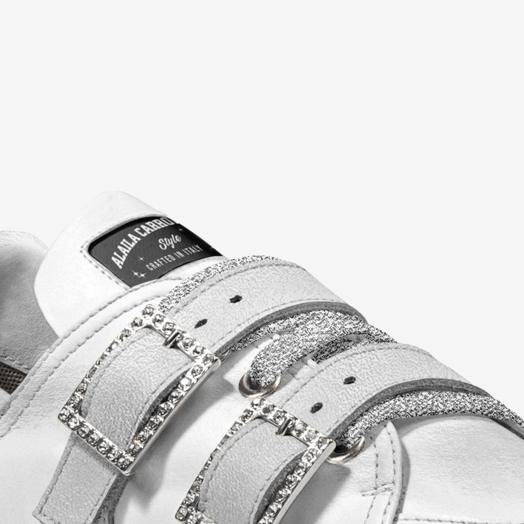 Bridal STRASS LUXE LOW TOP White & Silver