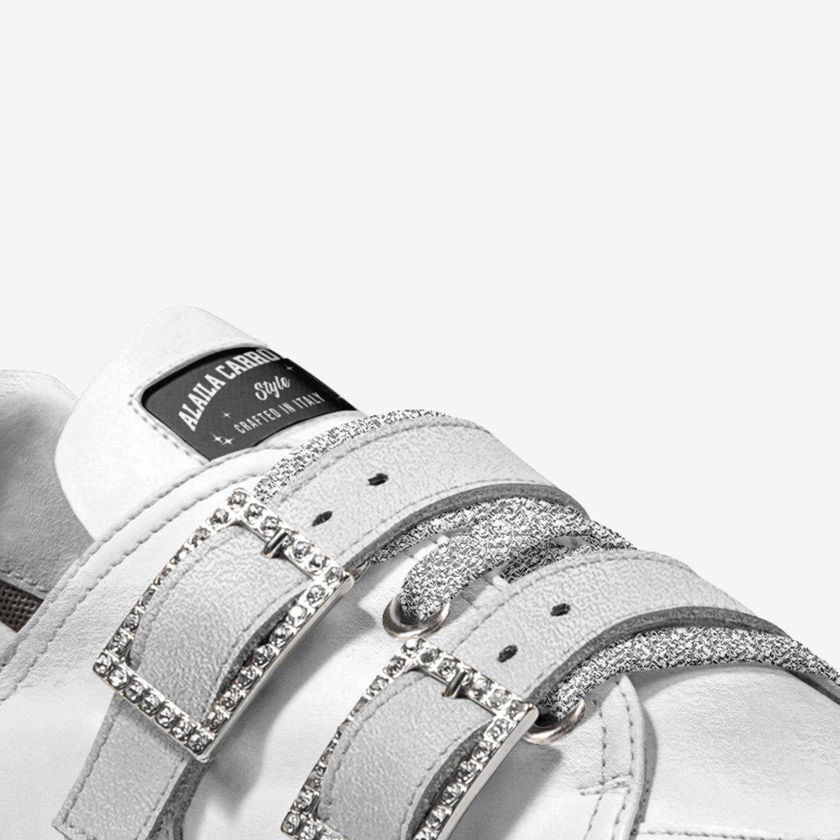 Bridal STRASS LUXE LOW TOP White & Silver