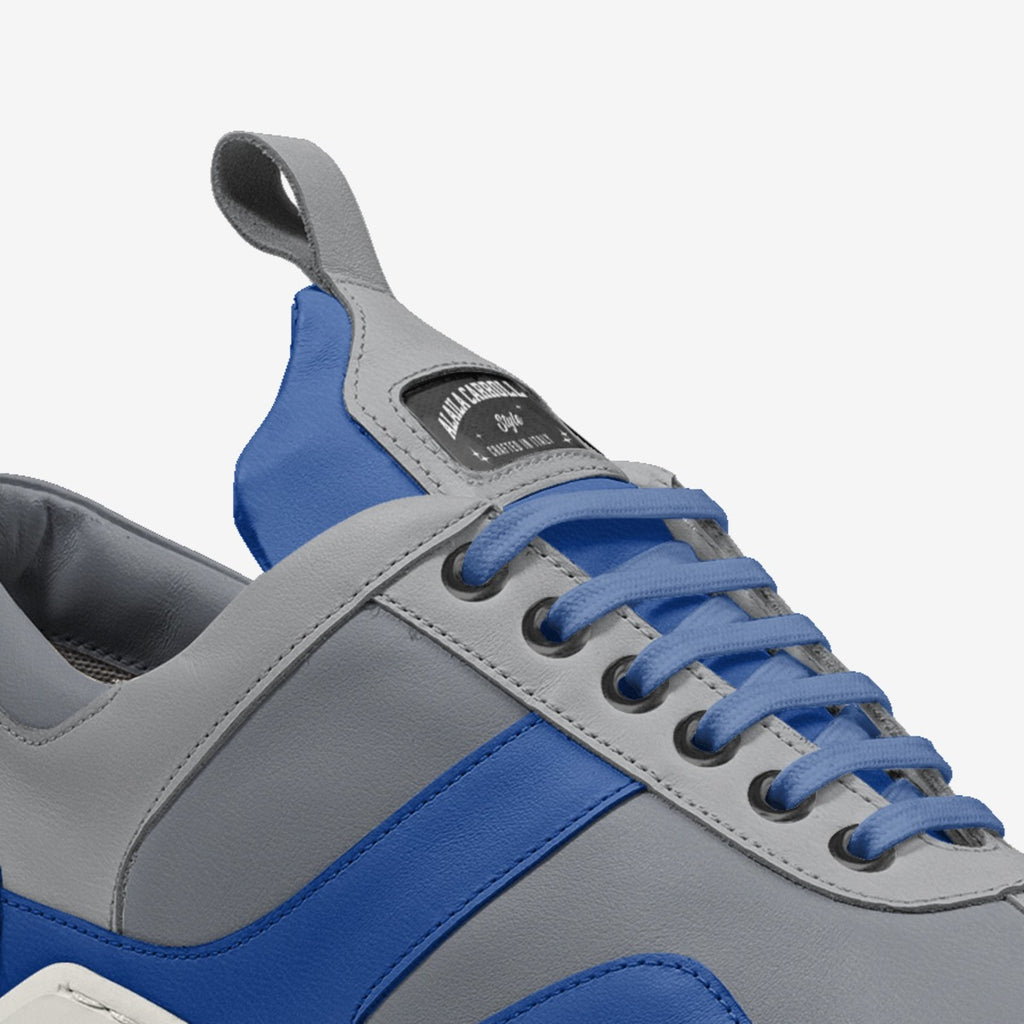 Fashion Designer Runner Blue & Grey | Luxury Italian Sneakers | Alaila Carroll Style