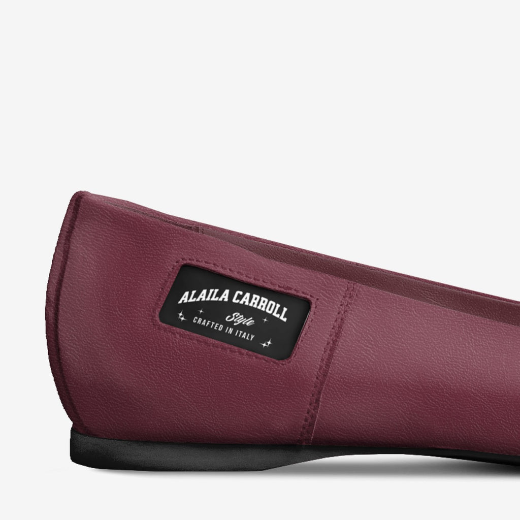 Minimal Ballerina Flat Burgundy – Elegant Italian Women’s Flats | Alaila Carroll Style