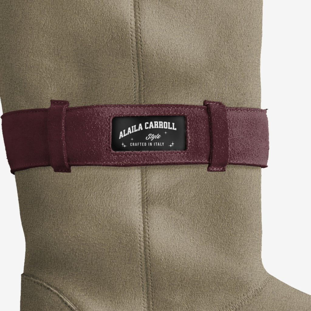 Belted Mid-Boot Tan & Plum