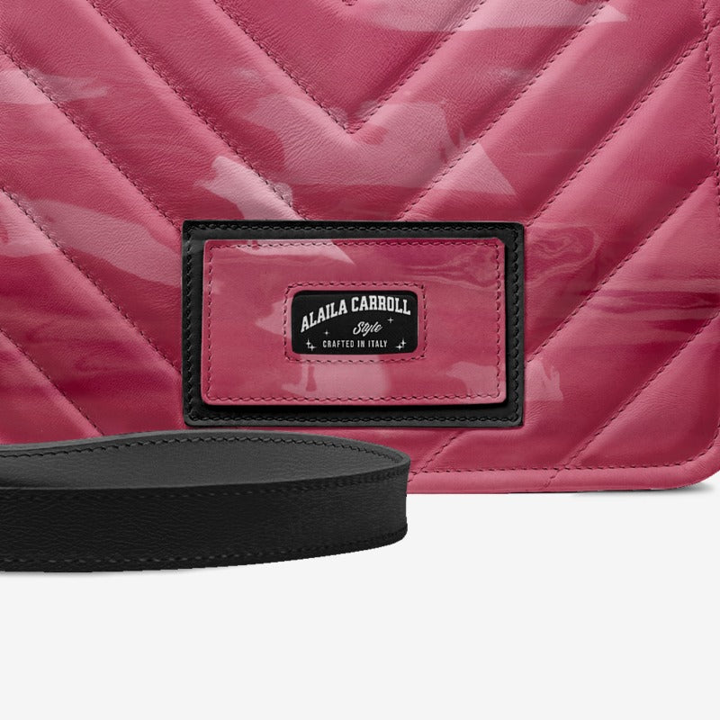 Designer Luxury Fashion-Urban Bag – Varnish Fuchsia & Black