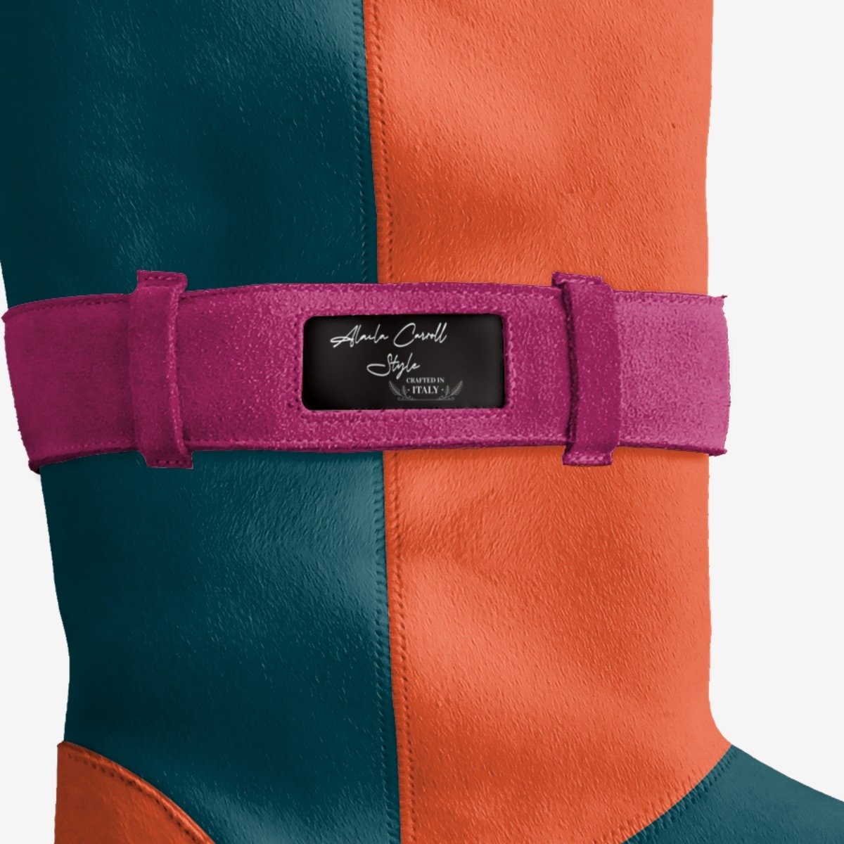 Belted Mid-Boot Teal, Rush, & Pink
