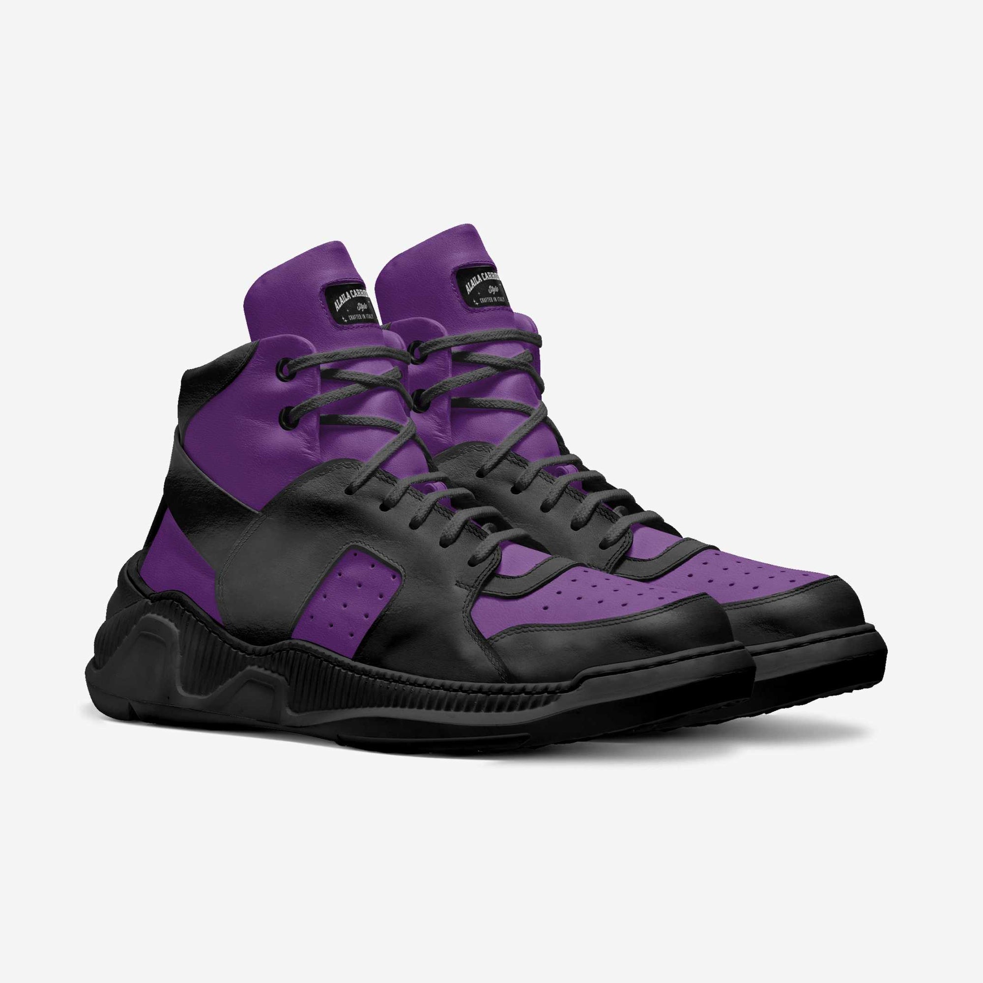 Chunky Basket Design Purple & Black