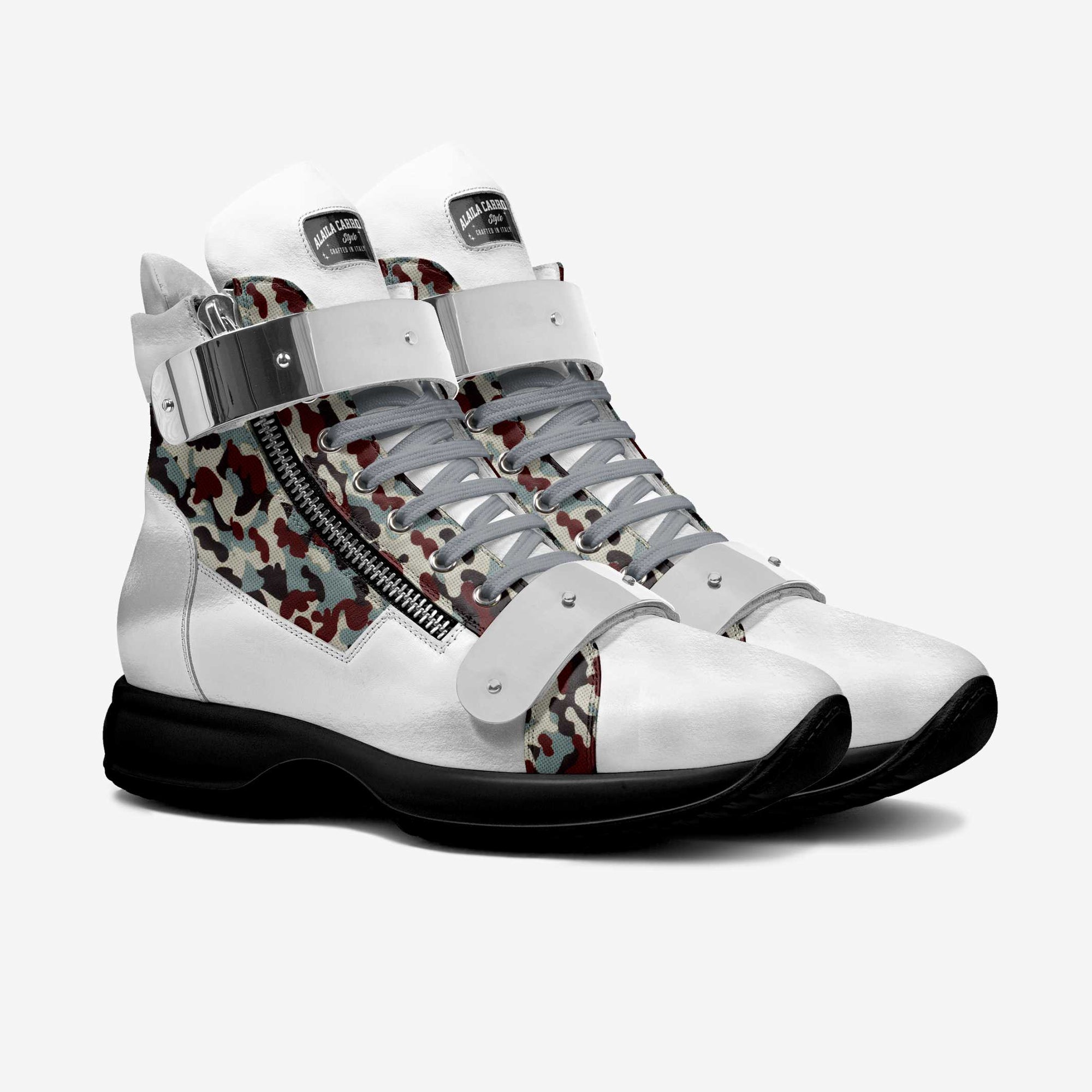 Metal Double Belt Series White & Grey Textyle