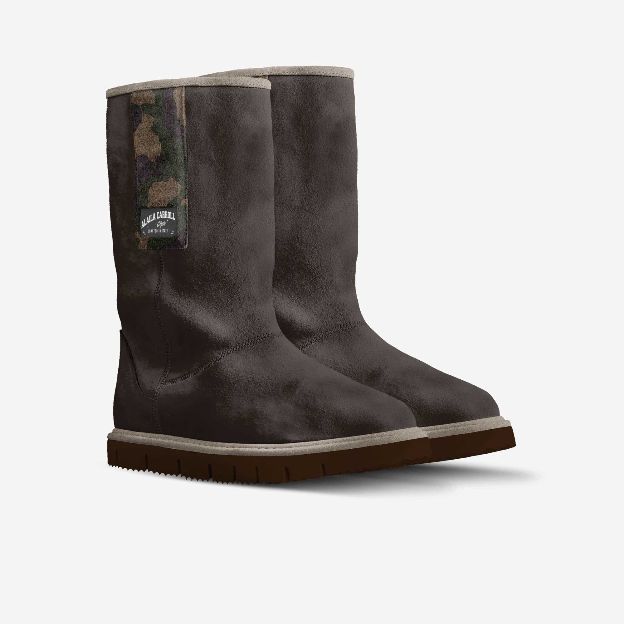 Flap Mid-Boot Dark Brown & Camo