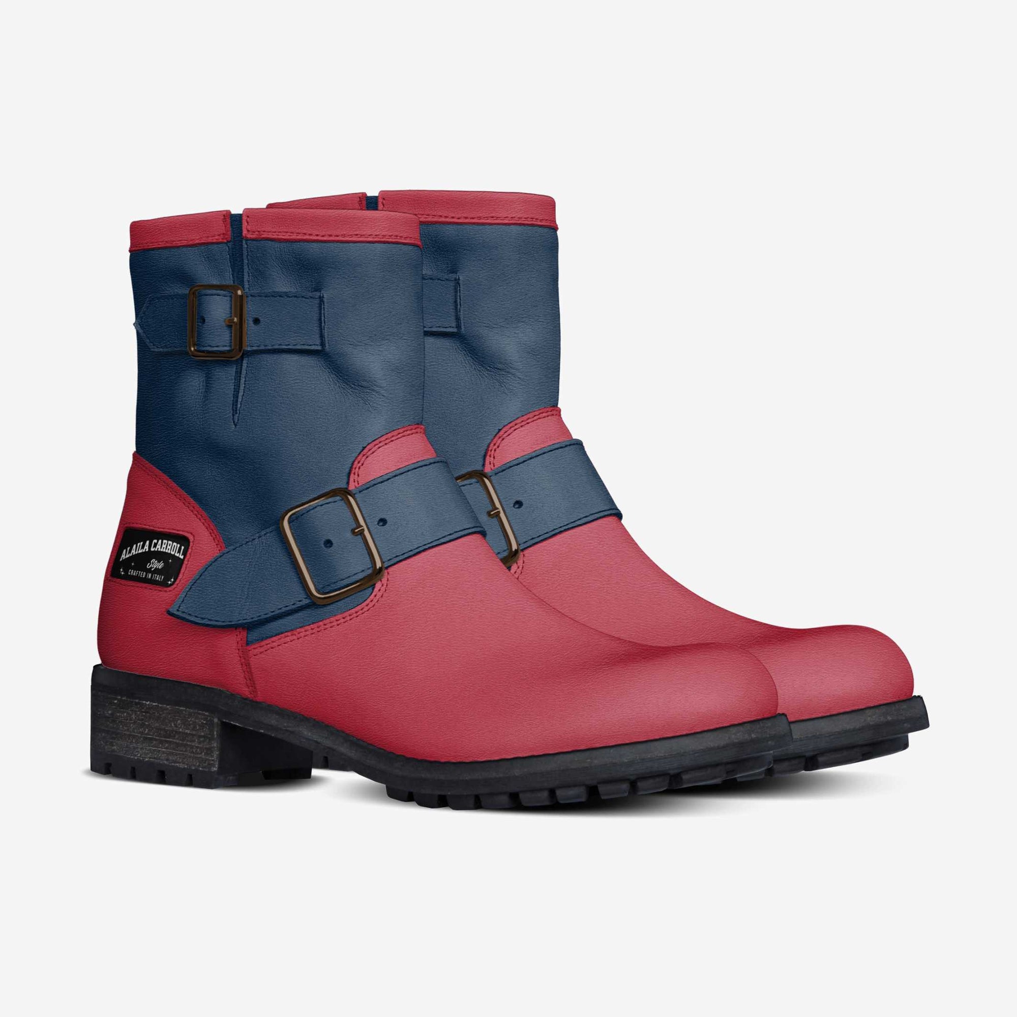 Police Belted Boot Red & Navy