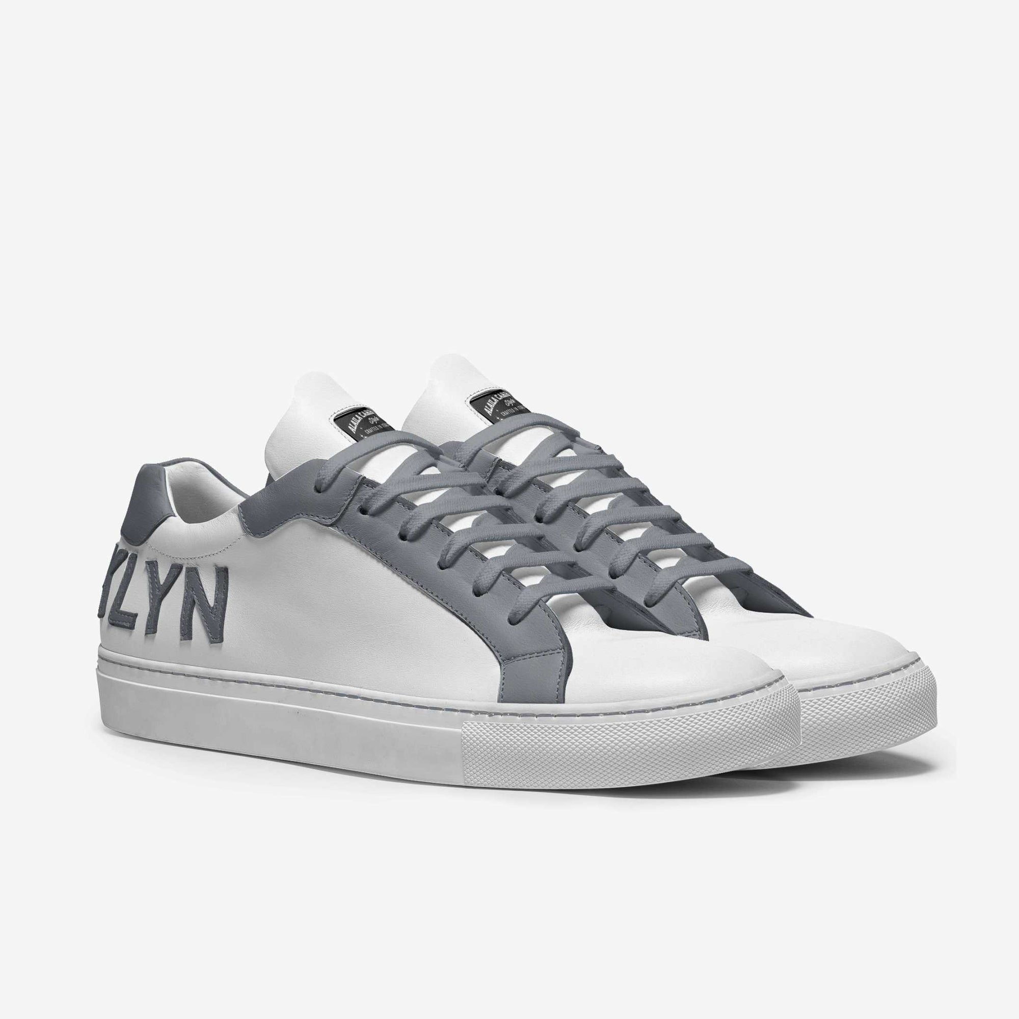 Contemporary Low Top White & Grey