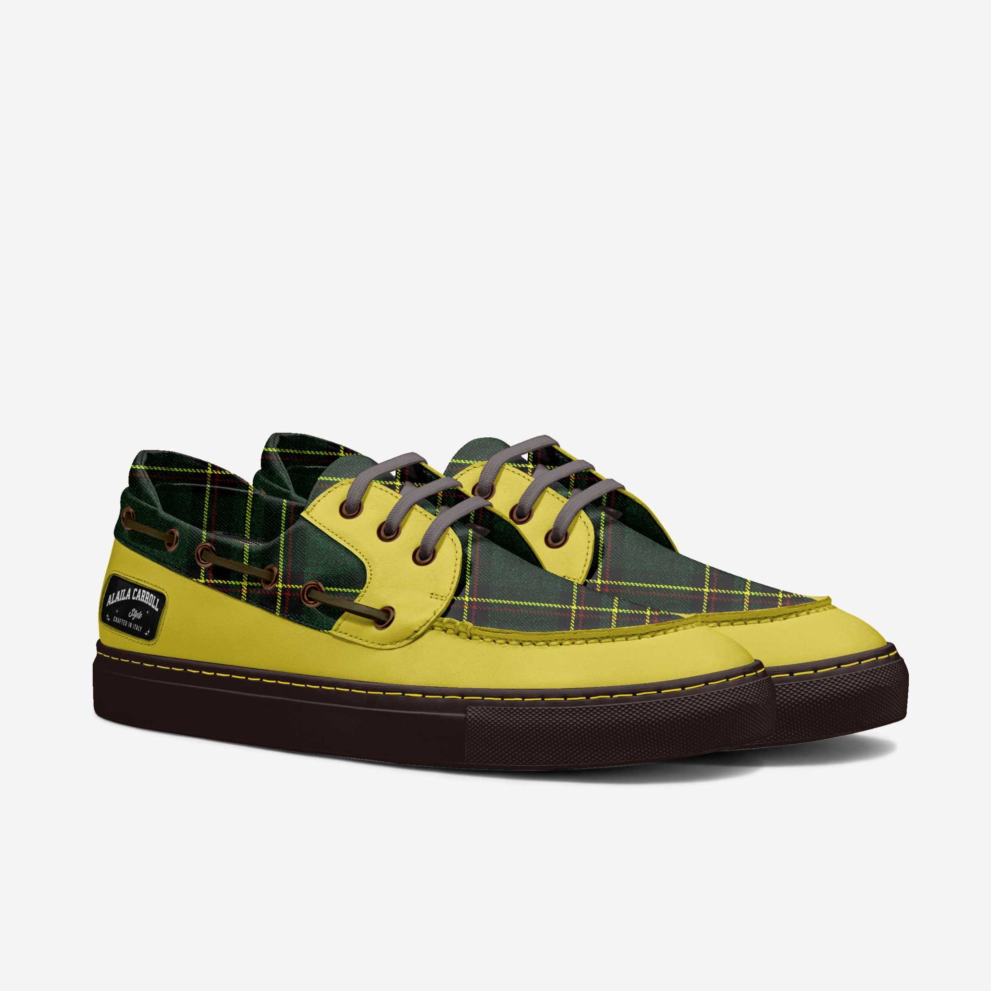 Sporty Loafer Green Plaid, Mustard, & Dark Brown
