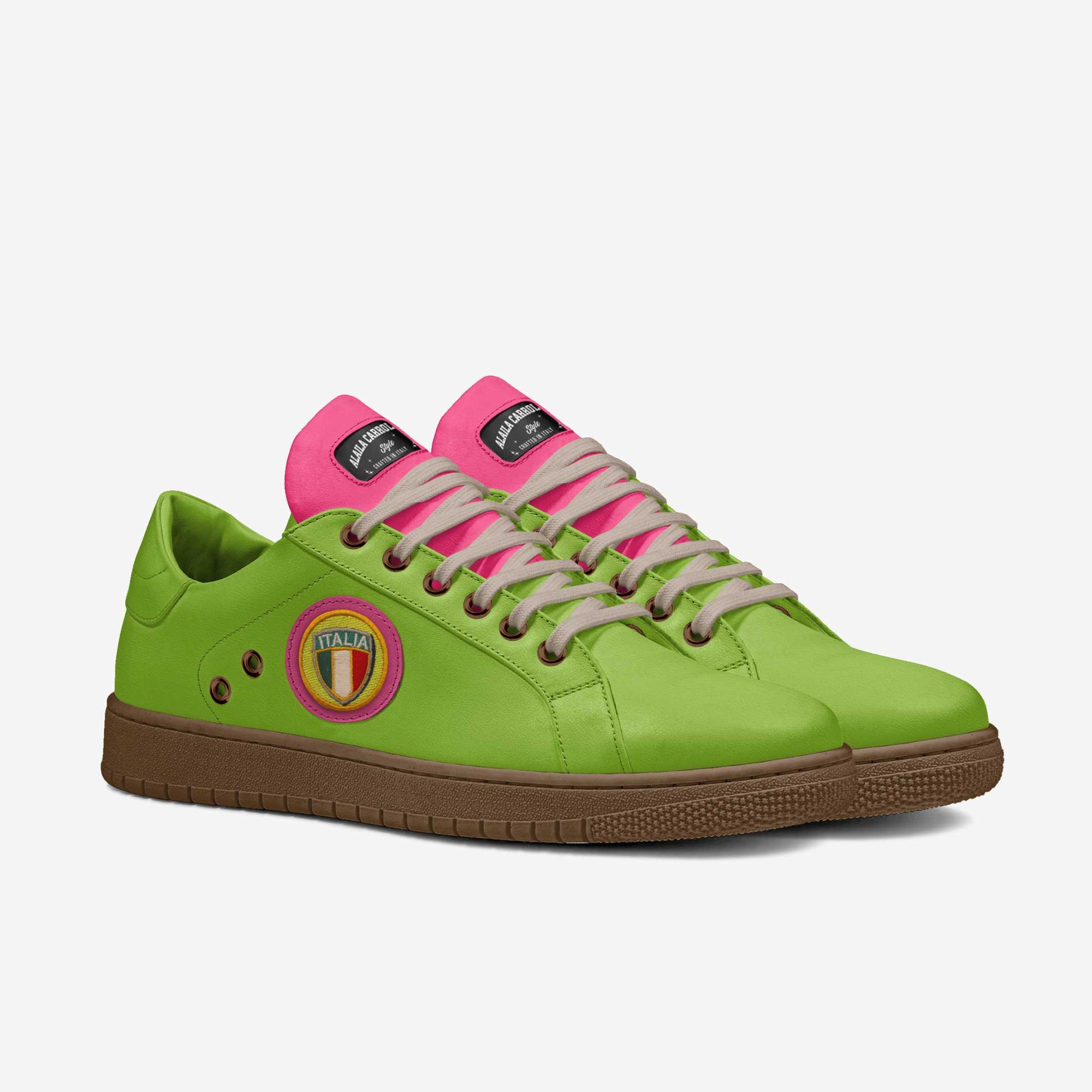 ECO VINTAGE LOW TOP Green & Pink