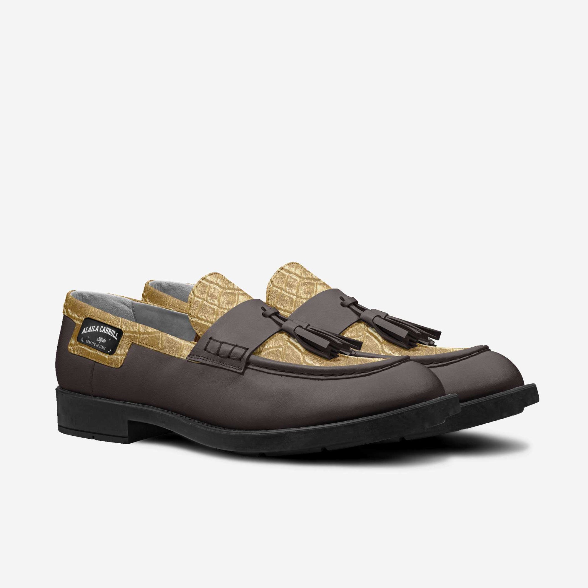 Luxe Classic Loafer Dark Brown & Gold