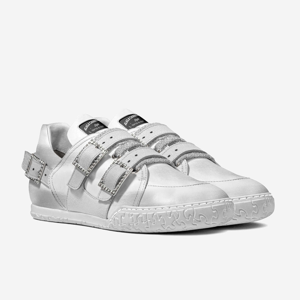 Bridal STRASS LUXE LOW TOP White & Silver