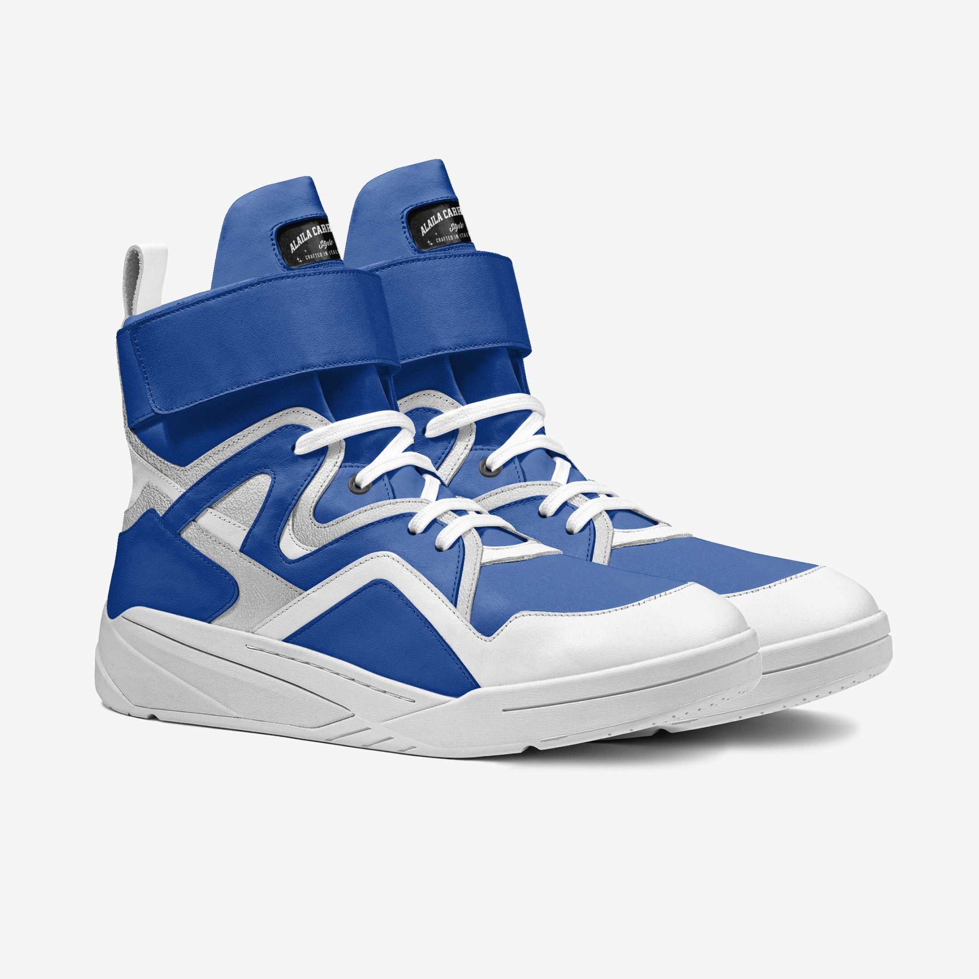 CONTEMPORARY STRAP HIGH TOP Blue, Silver, & White