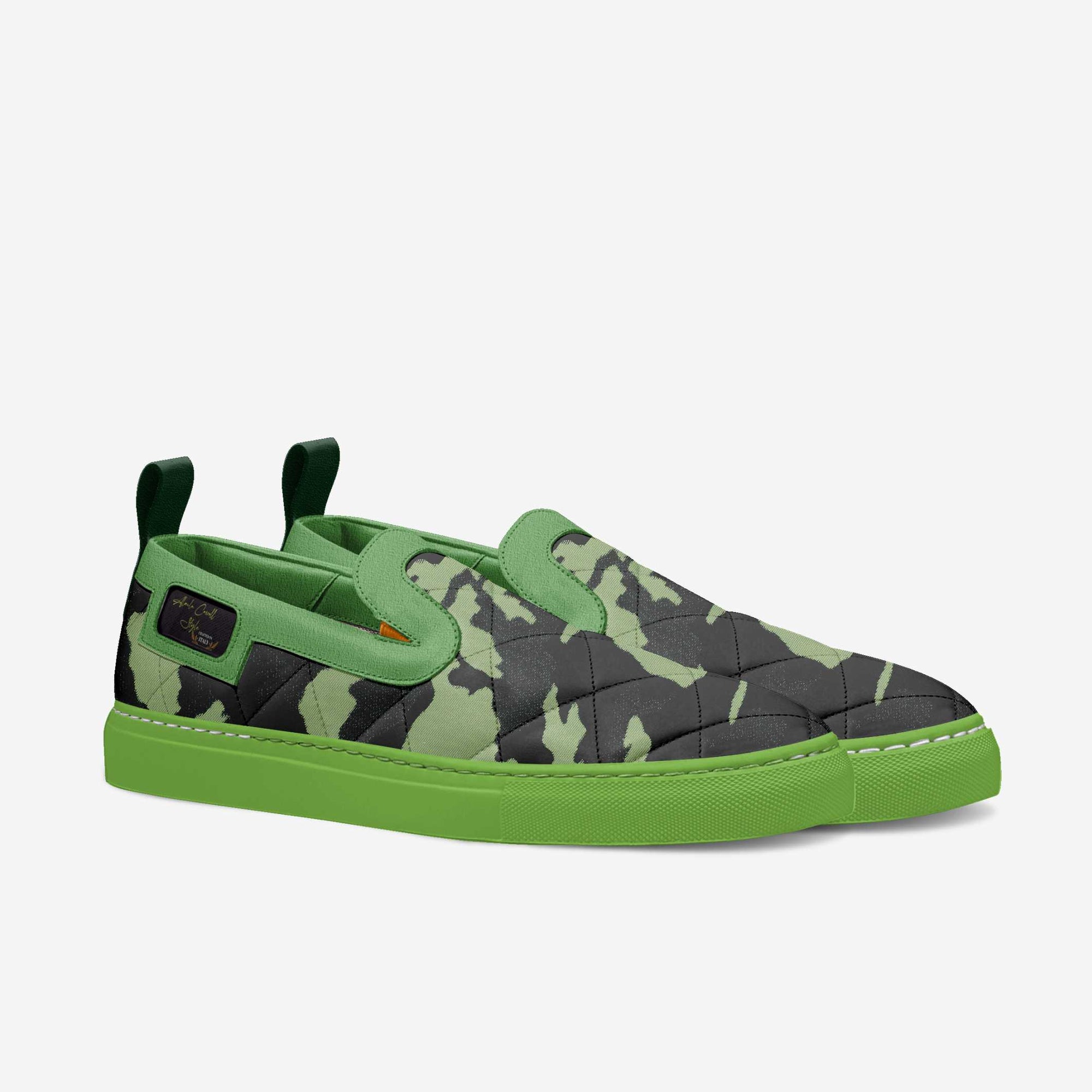 FASHION SLIP ON GREEN & BLACK
