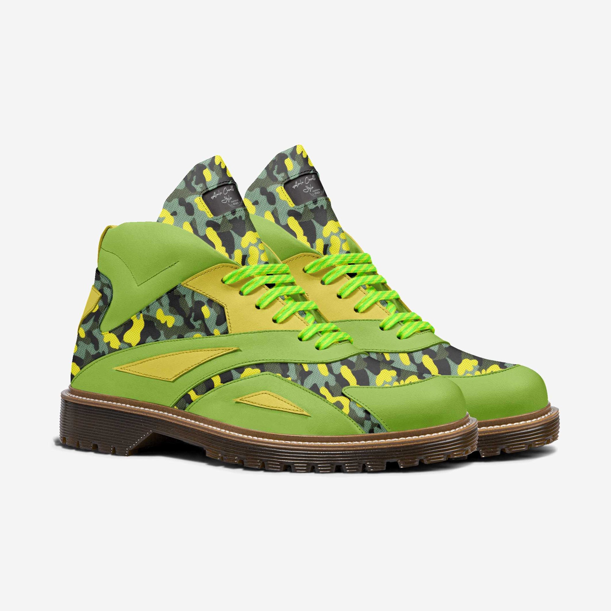 Future Style Boot Green & Yellow